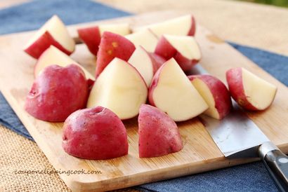 Cheesy Pomme de terre rouge Mash, coupon Clipping Cook (oignons verts) Cheesy Pomme de terre rouge Mash, coupon Clipping Faire cuire