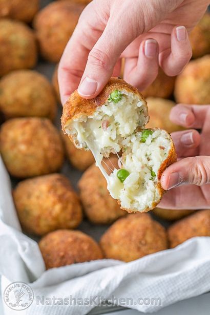 Cheesy Reisbällchen, Arancini, Arancini Reisbällchen, Italienisch Reisbällchen