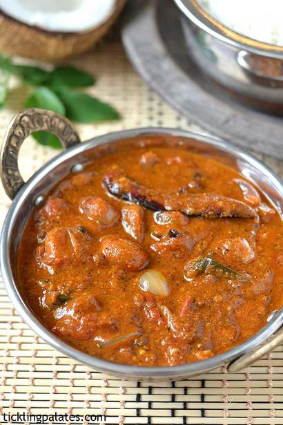 Chettinad Kalyana Vathal Kulambu Recette, chatouilles Les palais