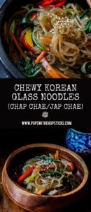 Chewy koreanische Glasnudeln (Kap Chae