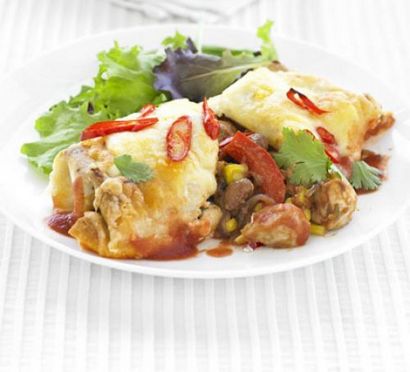 Chicken - Bohne Enchiladas Rezept, BBC Good Food