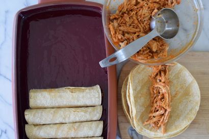 Enchiladas au poulet avec sauce maison Rojas enchilada, Pamela Salzman - Recettes