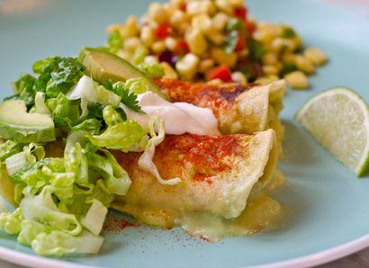 Hähnchen-Enchiladas mit Tomatillosauce - Es war einmal ein Chef