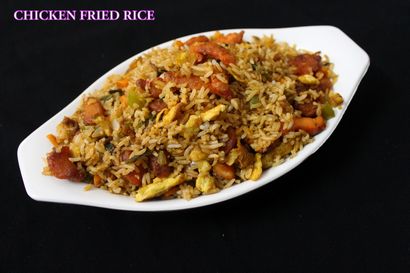 Poulet Recette de riz frit, riz frit chinois - délicieux cuisine indienne