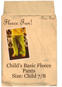 Child - s Grund Fleece Pants - kostenlose Kinderhosen Muster ♥ Fleece Fun