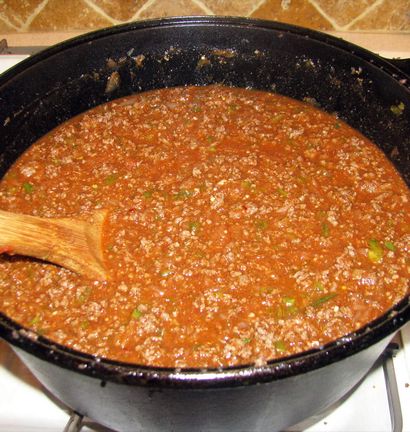 Chili ohne Bohnen - Spicy, Familie Lieblings, In einer Southern Kitchen
