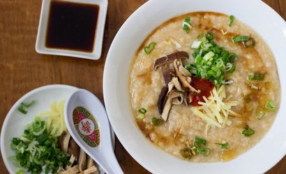 Chinois congee (riz porridge), Recettes