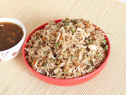 Chinesischer gebratener Reis Rezept - Wie man chinesisches Gemüse Fried Rice