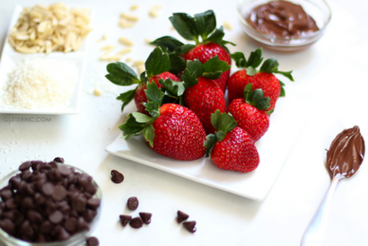 Chocolat et Nutella fraises enrobées, Glitter, Inc