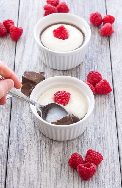 Chocolat Baileys Panna cotta au yogourt - Recette Runner