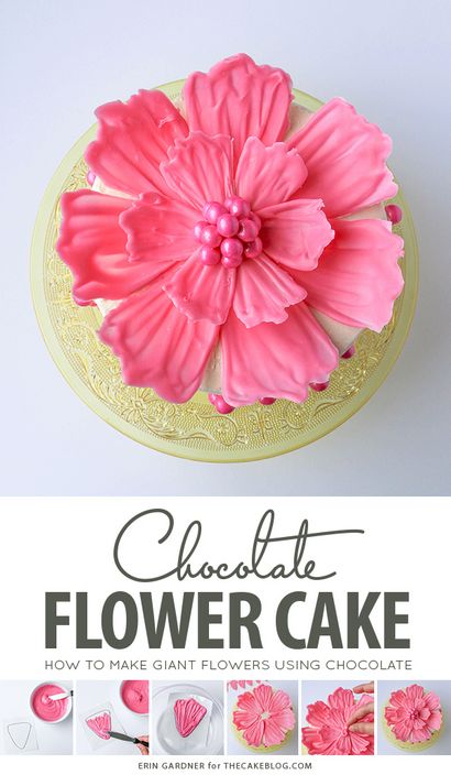 Gâteau de fleurs au chocolat