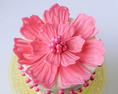 Gâteau de fleurs au chocolat