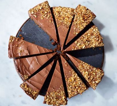 Schokoladen-Haselnuss-Eis Käsekuchenrezept, BBC Good Food