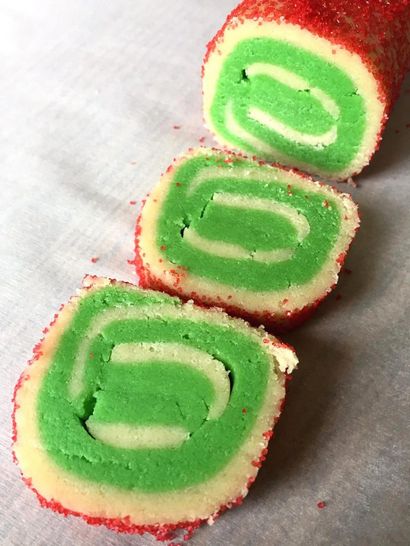 Noël Pinwheel Spirale Biscuits au sucre - Facile Recette Non-Chill - Chefs cuisiniers Melanie