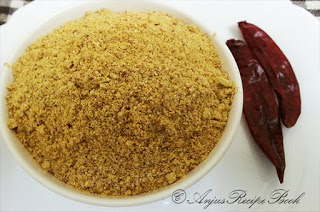 Chutney poudre (comment faire chammanthi sans noix de coco) chutney poudre