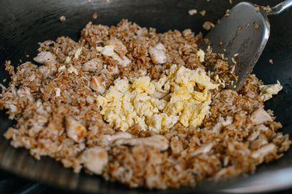 Klassisches Huhn gebratener Reis