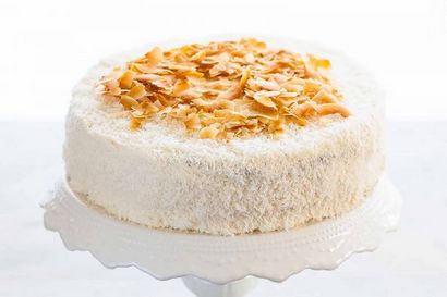 Gâteau de noix de coco au citron Curd et vanille Recette Crème au beurre