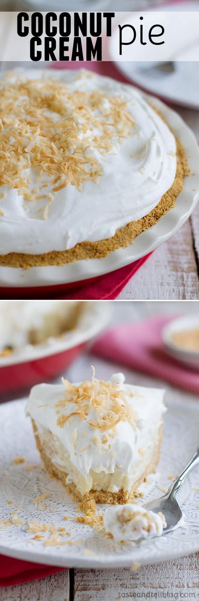 Tarte à la crème de noix de coco - Goût et Tell (goût) Tarte à la crème de noix de coco - Taste and Tell