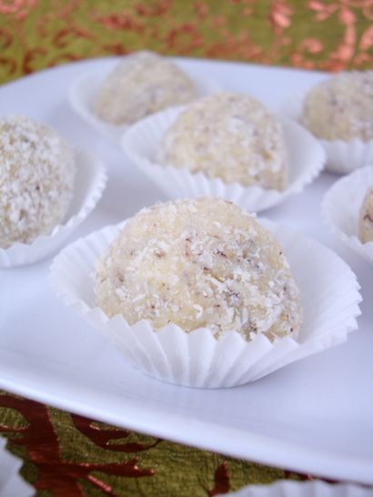 Noix de coco Ladoo-coco Laddu-coco Recette Laddoo