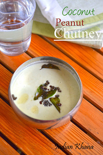 Kokosnuss Erdnuss Chutney Rezept (für Idli, Dosa) ~ Indian Khana
