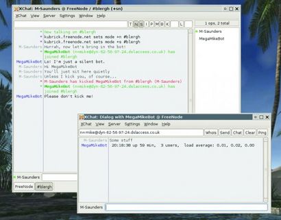 Code du projet Construire un bot IRC, TuxRadar Linux