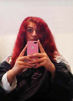 Changement de couleur de rouge à Blond foncé (cheveux propres couleur) Couleur du rouge à Blond foncé
