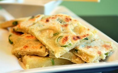 Cong Sie Bing (Scallion Pancakes) einfaches Rezept Nahrungsmittelrezept