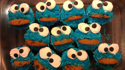 Cookie Monster Kuchen und Cupcakes, Melissa - s Kochbuch