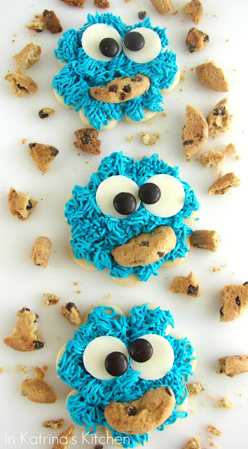 Cookie Monster-Plätzchen-Rezept und Tutorial, In Katrina - s Kitchen