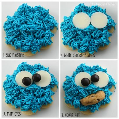 Cookie Monster-Plätzchen-Rezept und Tutorial, In Katrina - s Kitchen