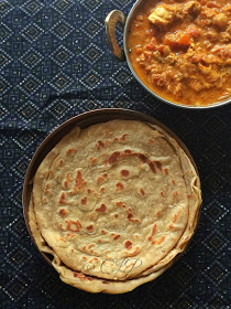 Kochen wie Priya Whole Wheat parotta, wie Weizen parotta, Lachha Paratha machen