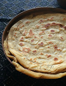 Kochen wie Priya Whole Wheat parotta, wie Weizen parotta, Lachha Paratha machen