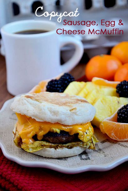 Copycat McDonalds saucisse, oeuf - fromage McMuffin - Iowa Girl eats