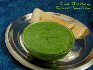 Coriandre Mint Chutney South Indian Style Nalabagam Nithya de