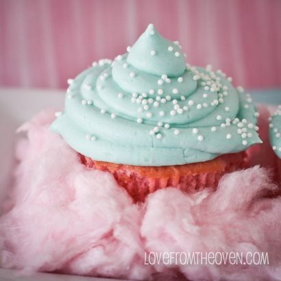 Cotton Candy Cupcakes - Inspiriert von amerikanischen Kuchen - Liebe aus dem Ofen