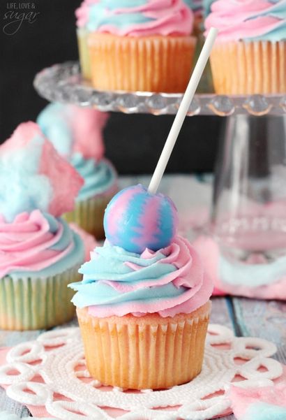 Cotton Candy Cupcakes - Leben Liebe und Zucker