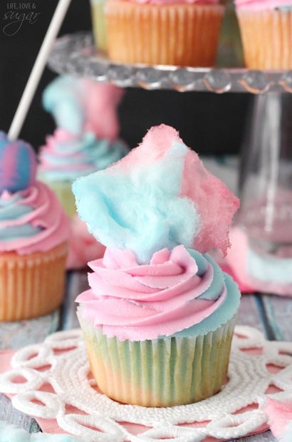 Cotton Candy Cupcakes - La vie et l'amour sucre