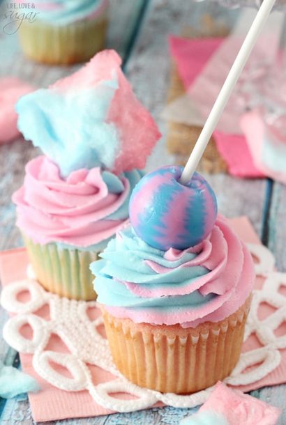 Cotton Candy Cupcakes - La vie et l'amour sucre