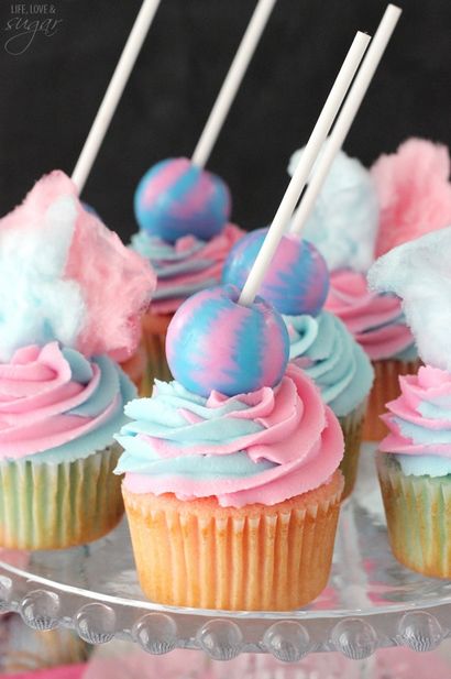 Cotton Candy Cupcakes - Leben Liebe und Zucker