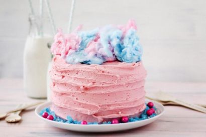 Layer Cake Cotton Candy (comment faire des petits gâteaux à saveur de bonbons) Gâteau Candy couche de coton