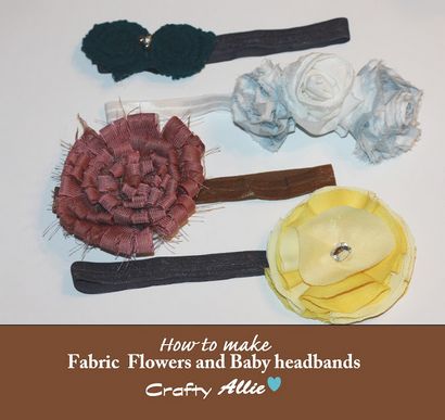 Crafty Allie fleurs en tissu et bébé Bandeaux