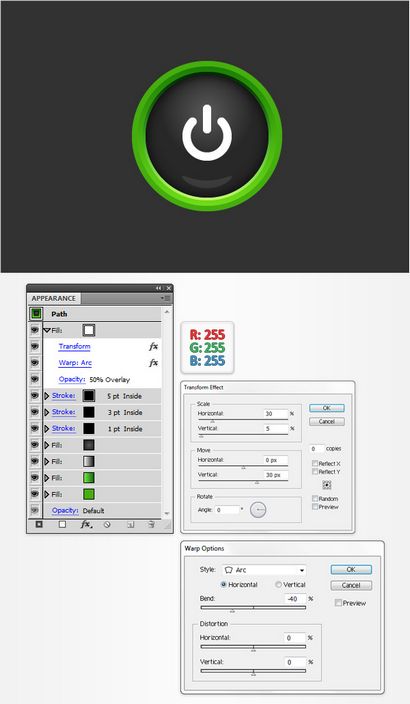 Créer un bouton d'alimentation simple dans Adobe Illustrator