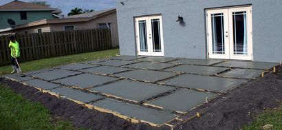 Erstellen Sie eine stilvolle Terrasse mit großem Gegossen Betonfertiger