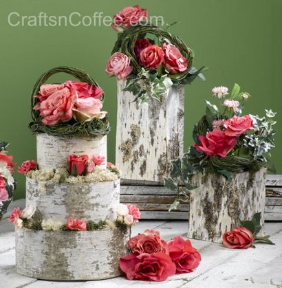 Créer une jolie décoration de mariage bricolage Faire cuire - une pièce en écorce de bouleau gâteau, artisanat - n Café