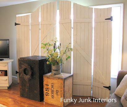 Créez vos propres écrans de fenêtre de porte en bois - Interiors Funky Junk