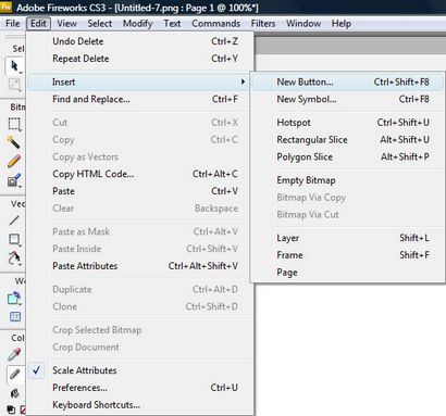 Erstellen einer Schaltfläche in Fireworks CS3