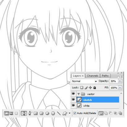 Erstellen einer Vector Anime-Charakter in Adobe Photoshop - Teil 1 Skizze und Linie Kunst
