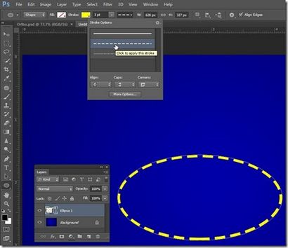 Erstellen und Dashed gepunktete Linien in Photoshop