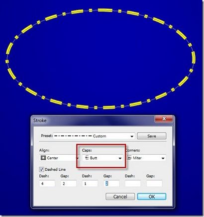 Erstellen und Dashed gepunktete Linien in Photoshop