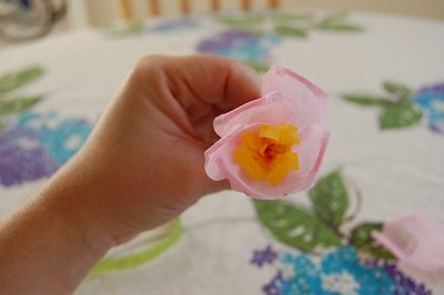 Papier crépon Bouquet Rose (valentine's day craft) Papier crépon Bouquet Rose